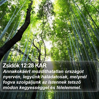 Zsidók 12:28 KAR Bible Verse Image