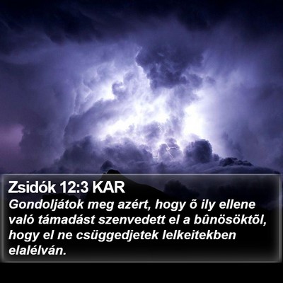 Zsidók 12:3 KAR Bible Verse Image