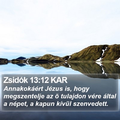 Zsidók 13:12 KAR Bible Verse Image