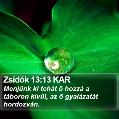 Zsidók 13:13 KAR Bible Verse Image