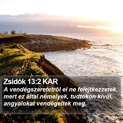 Zsidók 13:2 KAR Bible Verse Image