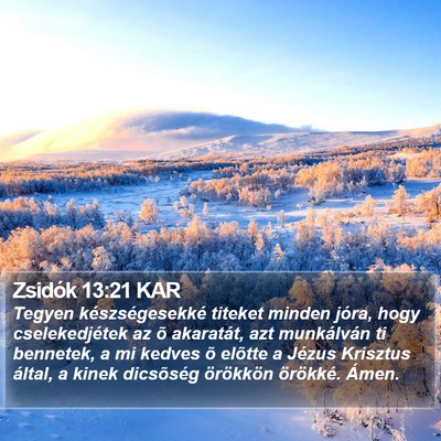 Zsidók 13:21 KAR Bible Verse Image