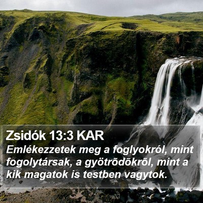 Zsidók 13:3 KAR Bible Verse Image