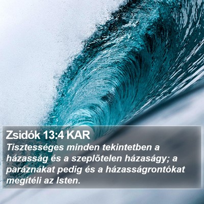 Zsidók 13:4 KAR Bible Verse Image
