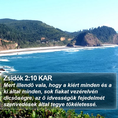 Zsidók 2:10 KAR Bible Verse Image