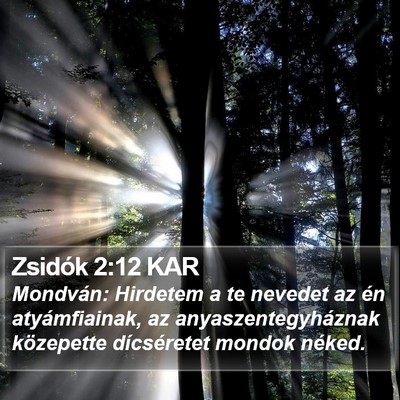 Zsidók 2:12 KAR Bible Verse Image