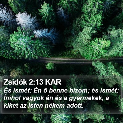 Zsidók 2:13 KAR Bible Verse Image