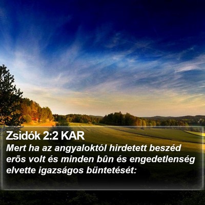 Zsidók 2:2 KAR Bible Verse Image