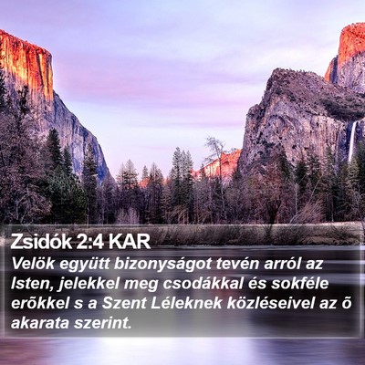Zsidók 2:4 KAR Bible Verse Image