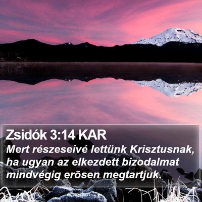 Zsidók 3:14 KAR Bible Verse Image