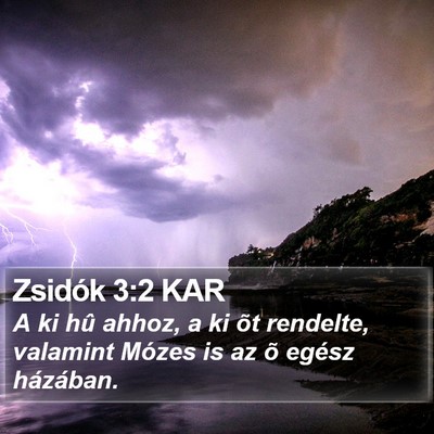 Zsidók 3:2 KAR Bible Verse Image