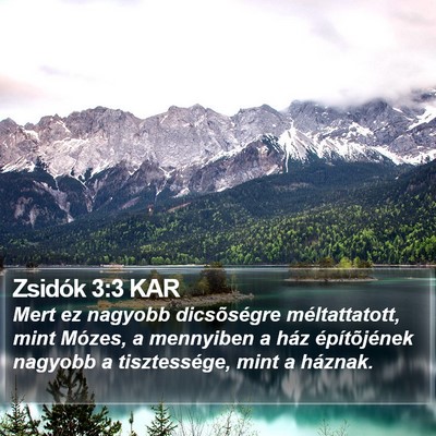 Zsidók 3:3 KAR Bible Verse Image
