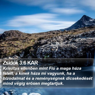 Zsidók 3:6 KAR Bible Verse Image