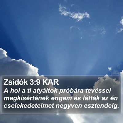 Zsidók 3:9 KAR Bible Verse Image