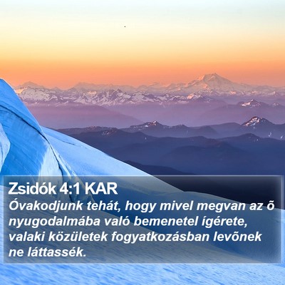 Zsidók 4:1 KAR Bible Verse Image