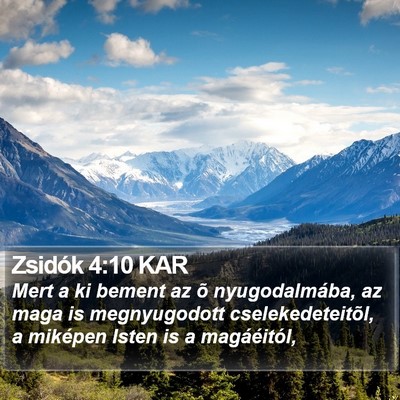 Zsidók 4:10 KAR Bible Verse Image