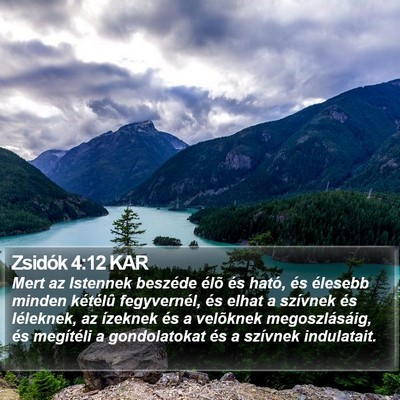 Zsidók 4:12 KAR Bible Verse Image