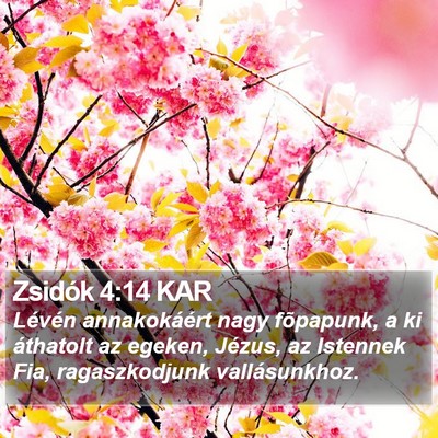 Zsidók 4:14 KAR Bible Verse Image
