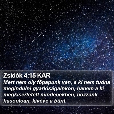 Zsidók 4:15 KAR Bible Verse Image