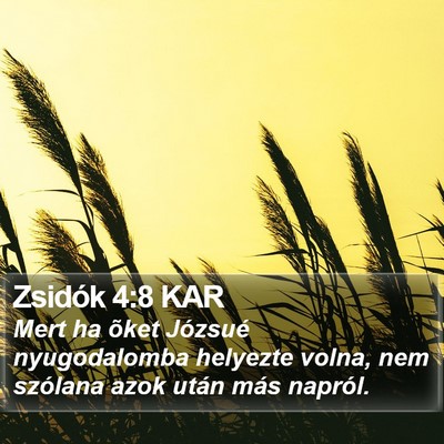 Zsidók 4:8 KAR Bible Verse Image