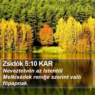 Zsidók 5:10 KAR Bible Verse Image