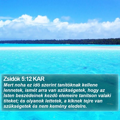 Zsidók 5:12 KAR Bible Verse Image
