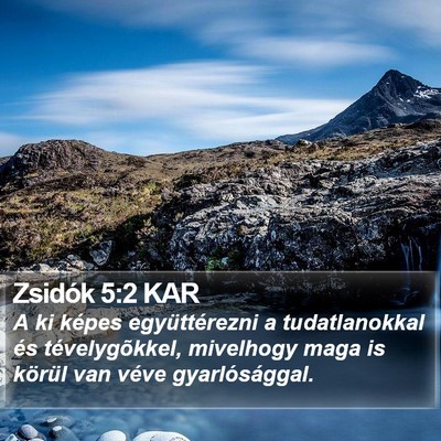 Zsidók 5:2 KAR Bible Verse Image
