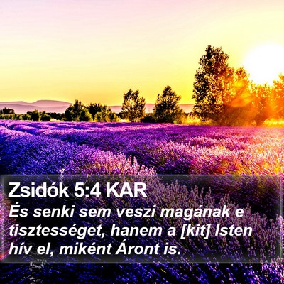 Zsidók 5:4 KAR Bible Verse Image