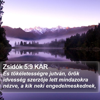 Zsidók 5:9 KAR Bible Verse Image