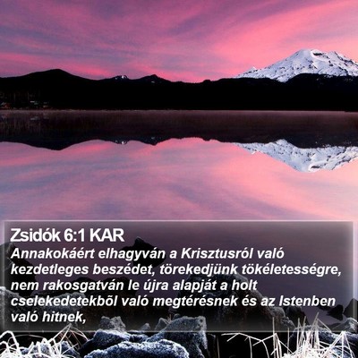 Zsidók 6:1 KAR Bible Verse Image