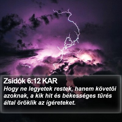 Zsidók 6:12 KAR Bible Verse Image