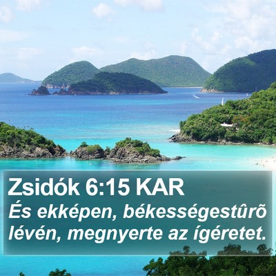 Zsidók 6:15 KAR Bible Verse Image