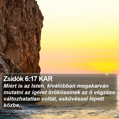 Zsidók 6:17 KAR Bible Verse Image