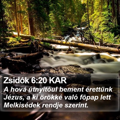 Zsidók 6:20 KAR Bible Verse Image