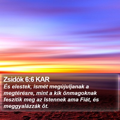 Zsidók 6:6 KAR Bible Verse Image
