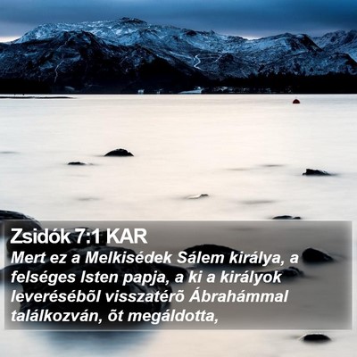 Zsidók 7:1 KAR Bible Verse Image