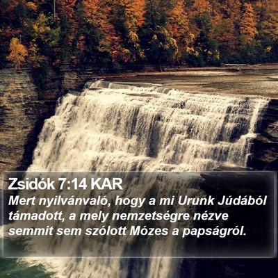 Zsidók 7:14 KAR Bible Verse Image