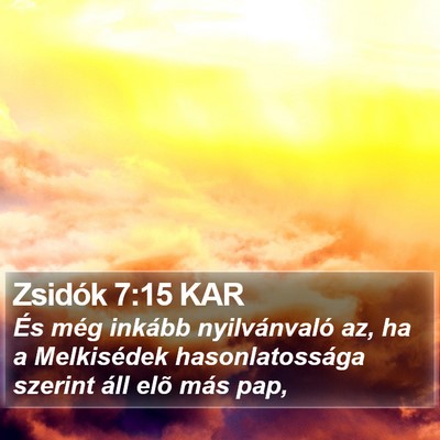 Zsidók 7:15 KAR Bible Verse Image