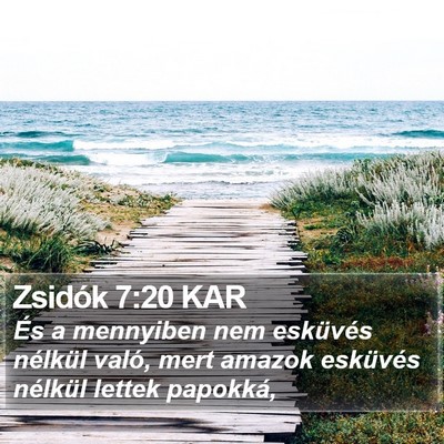 Zsidók 7:20 KAR Bible Verse Image