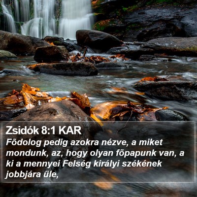 Zsidók 8:1 KAR Bible Verse Image