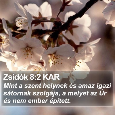 Zsidók 8:2 KAR Bible Verse Image