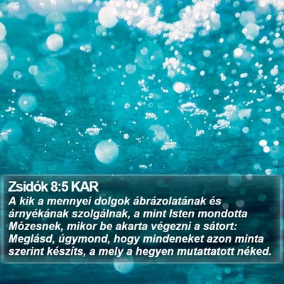 Zsidók 8:5 KAR Bible Verse Image
