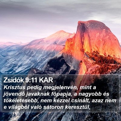 Zsidók 9:11 KAR Bible Verse Image