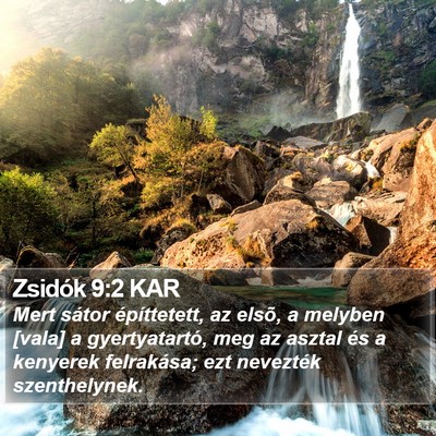 Zsidók 9:2 KAR Bible Verse Image