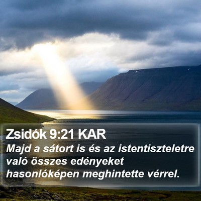 Zsidók 9:21 KAR Bible Verse Image
