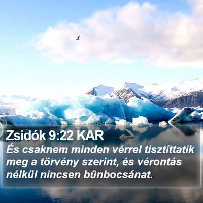 Zsidók 9:22 KAR Bible Verse Image