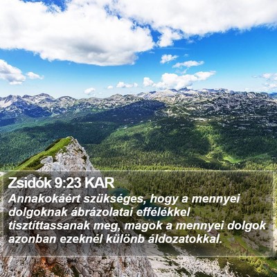 Zsidók 9:23 KAR Bible Verse Image