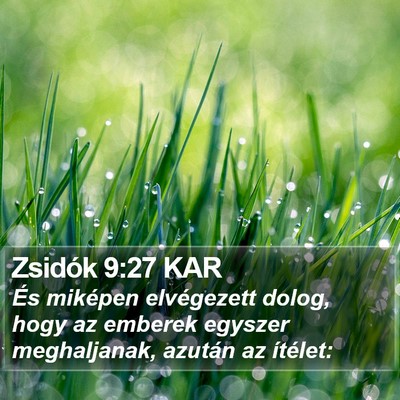 Zsidók 9:27 KAR Bible Verse Image