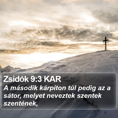 Zsidók 9:3 KAR Bible Verse Image