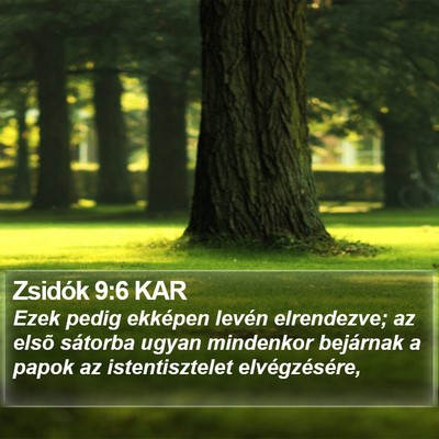Zsidók 9:6 KAR Bible Verse Image